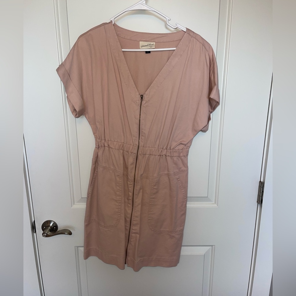 blush pink utility dress